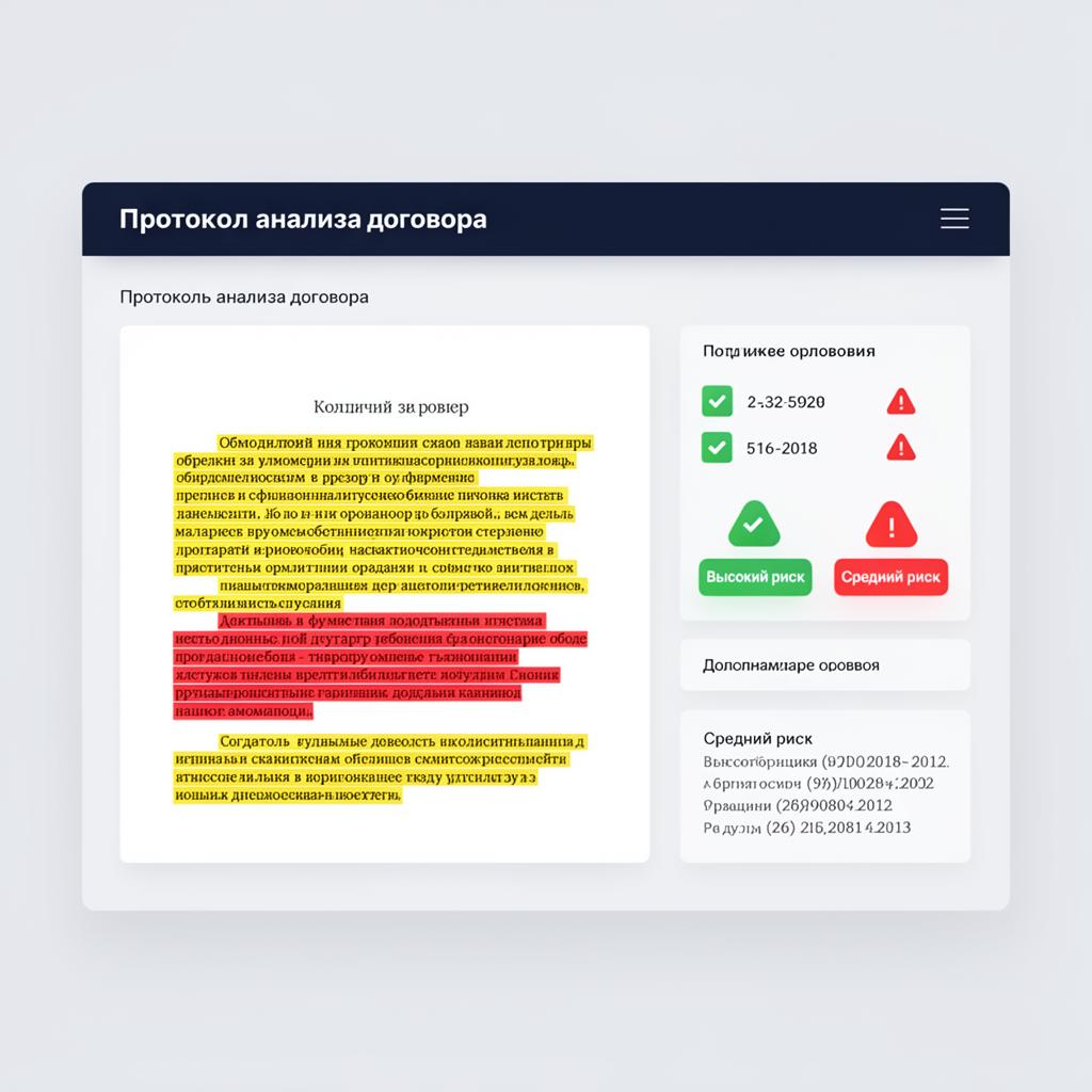 Интерфейс анализа договора в ЮрАИ